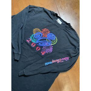 2004 Walt Disney World Long Sleeve Black With Fireworks And Mickey Ears Unisex L